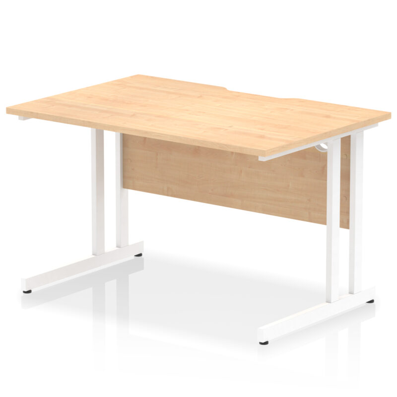 Impulse Scalloped Edge 1200mm Straight Desk Cantilever Leg - Image 10