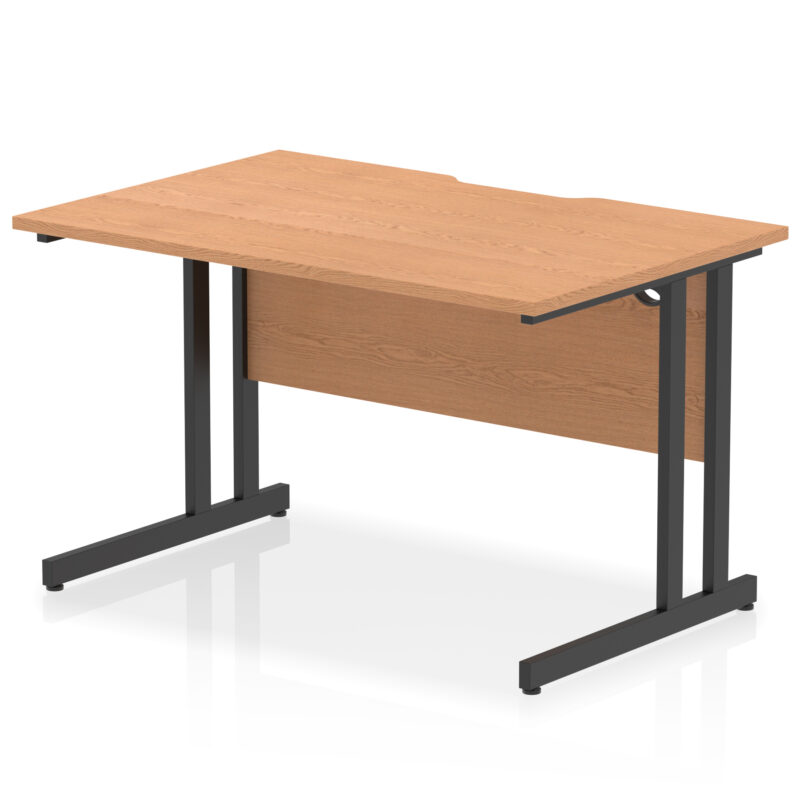 Impulse Scalloped Edge 1200mm Straight Desk Cantilever Leg - Image 11
