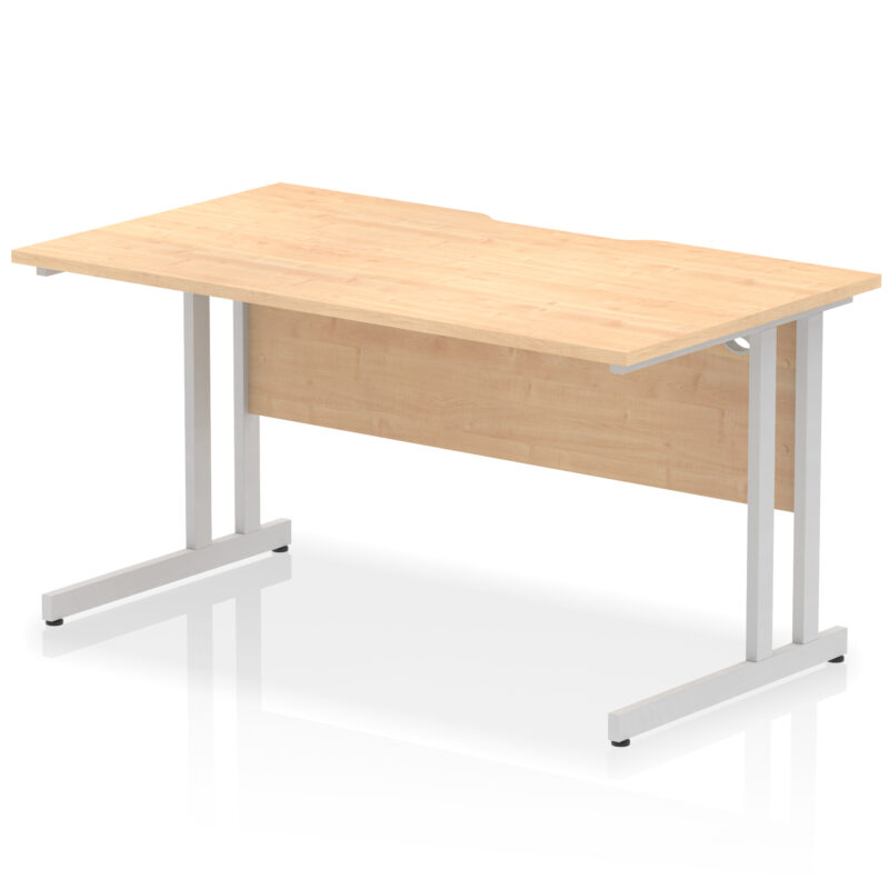 Impulse Scalloped Edge 1400mm Straight Desk Cantilever Leg - Image 9