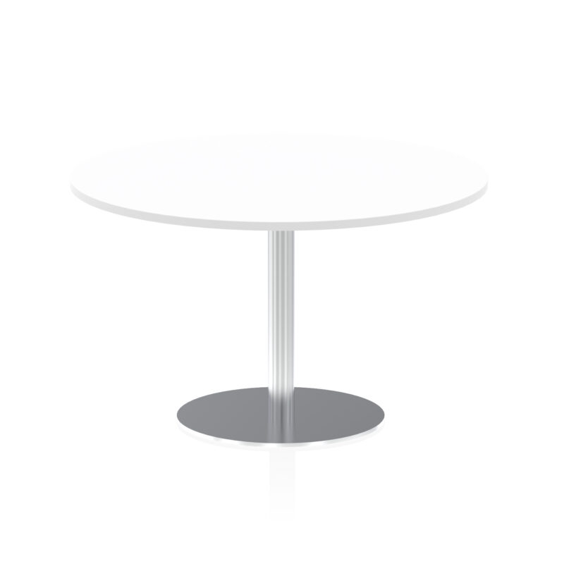 Italia Round Poseur Table Silver Leg - Image 39