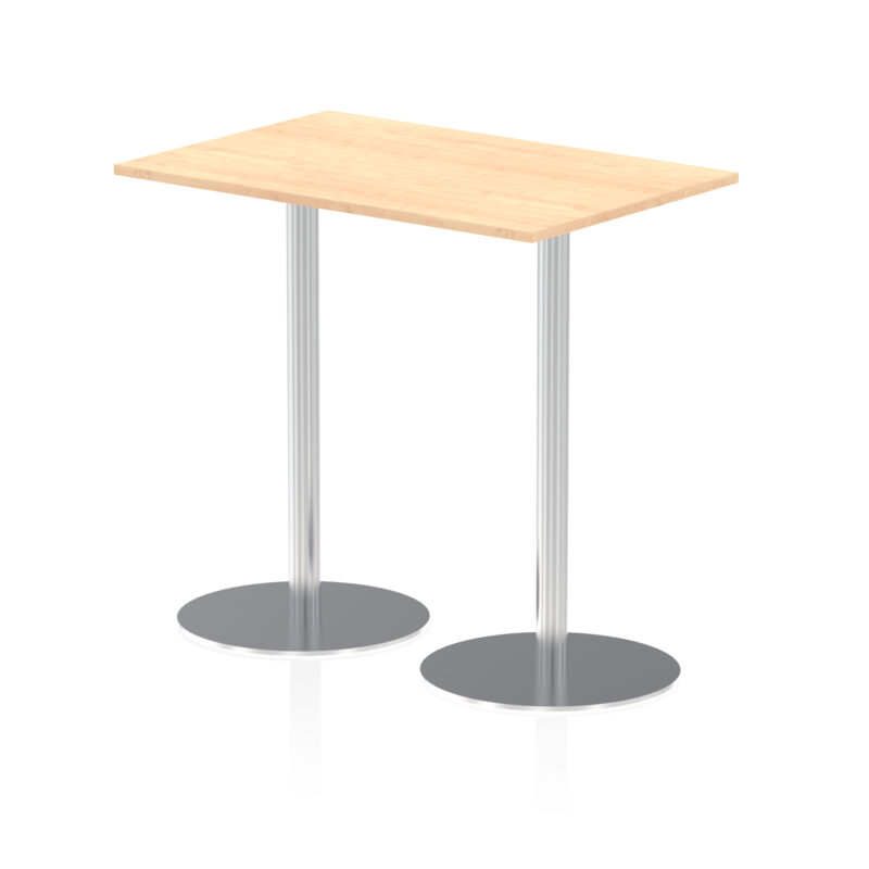 Italia Rectangular Poseur Table Silver Leg - Image 10