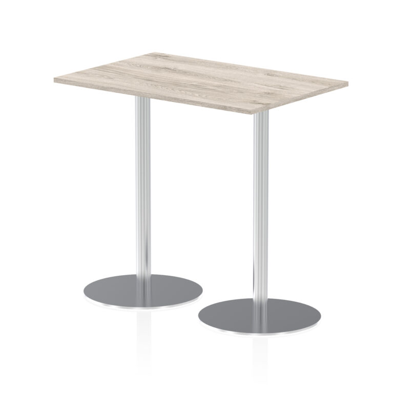 Italia Rectangular Poseur Table Silver Leg - Image 12