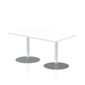 Italia Rectangular Poseur Table Silver Leg - Image 15