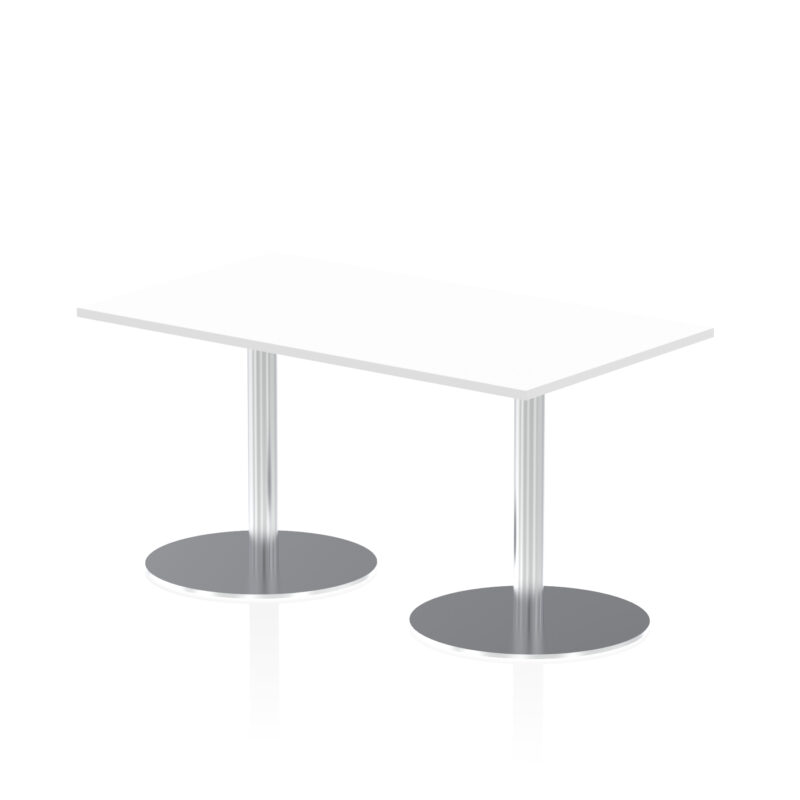 Italia Rectangular Poseur Table Silver Leg - Image 15