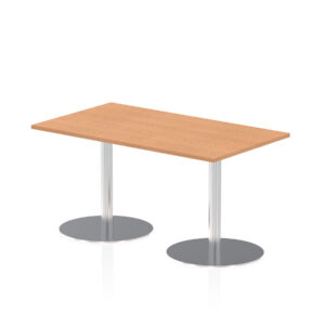 Italia Rectangular Poseur Table Silver Leg - Image 17