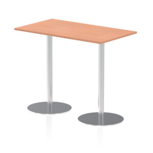 Italia Rectangular Poseur Table Silver Leg - Image 19