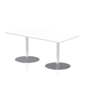 Italia Rectangular Poseur Table Silver Leg - Image 27