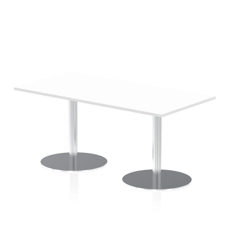 Italia Rectangular Poseur Table Silver Leg - Image 27