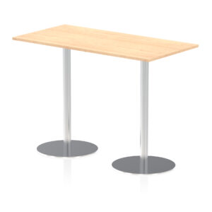Italia Rectangular Poseur Table Silver Leg - Image 34