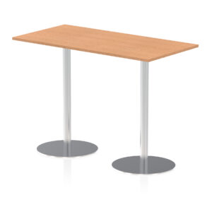 Italia Rectangular Poseur Table Silver Leg - Image 35