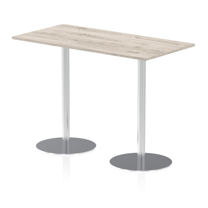 Italia Rectangular Poseur Table Silver Leg - Image 36