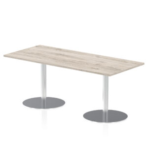 Italia Rectangular Poseur Table Silver Leg - Image 42