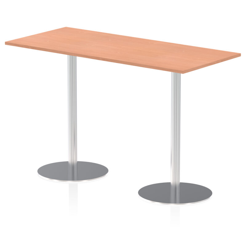 Italia Rectangular Poseur Table Silver Leg - Image 43