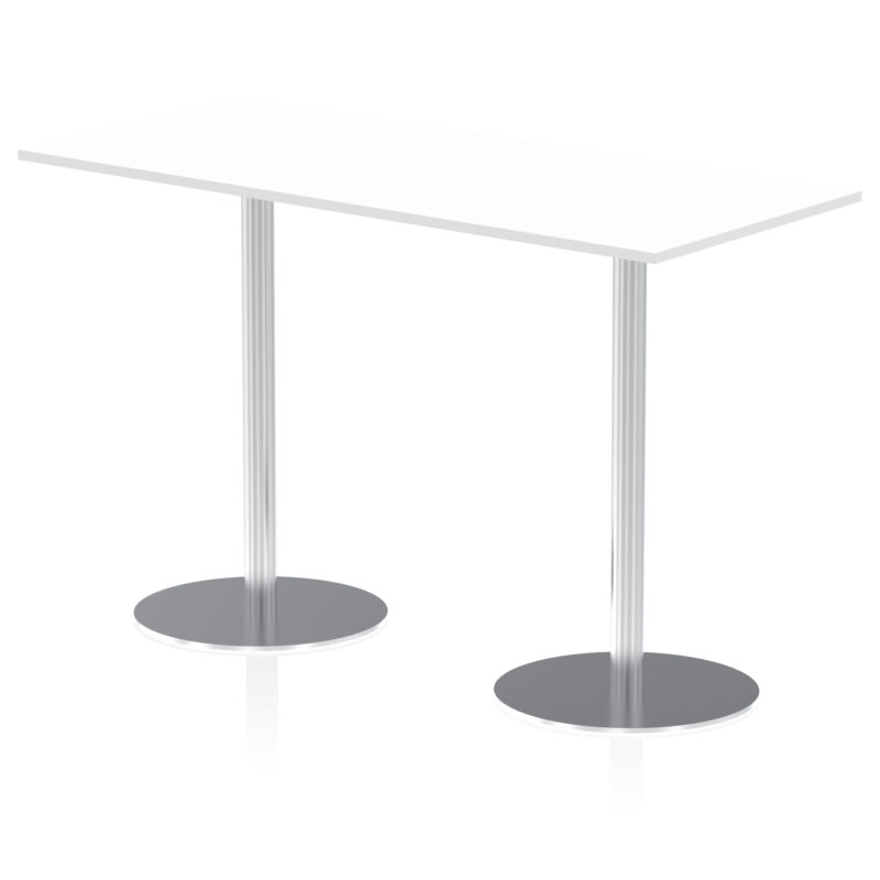 Italia Rectangular Poseur Table Silver Leg - Image 45