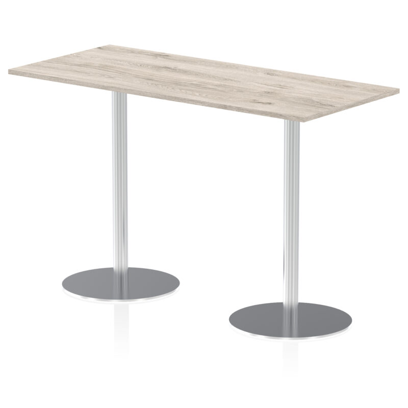 Italia Rectangular Poseur Table Silver Leg - Image 48