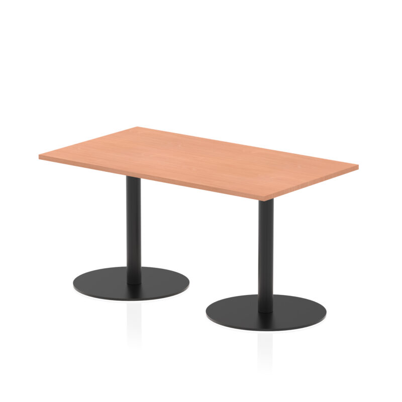 Italia Rectangular Poseur Table Black Leg - Image 13