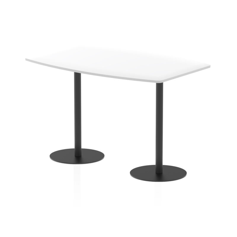 Italia High Gloss Boardroom Table Black Leg - Image 4
