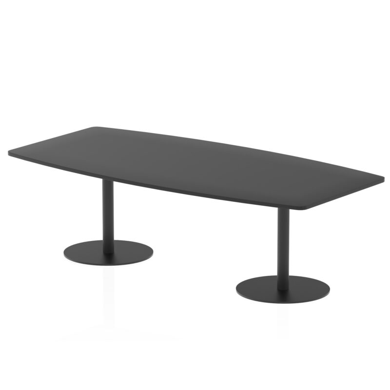 Italia High Gloss Boardroom Table Black Leg - Image 5