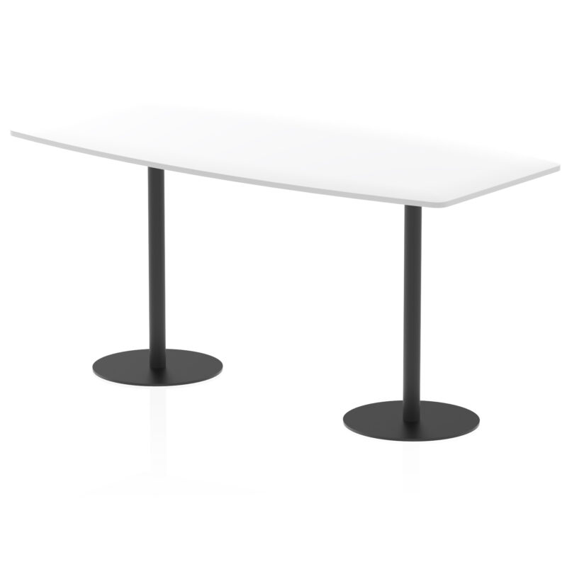 Italia High Gloss Boardroom Table Black Leg - Image 8
