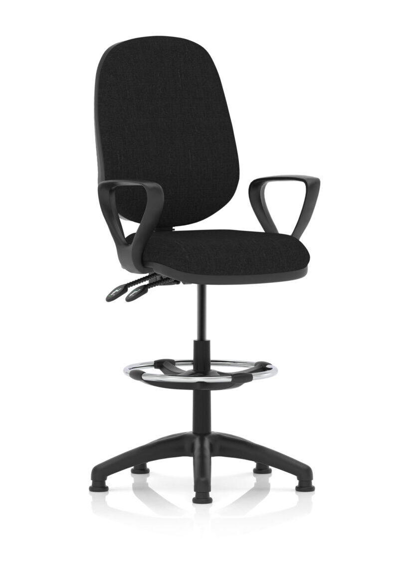 Eclipse Plus II Task Operator Office Chair with Hi Rise Draughtsman Kit - Image 2