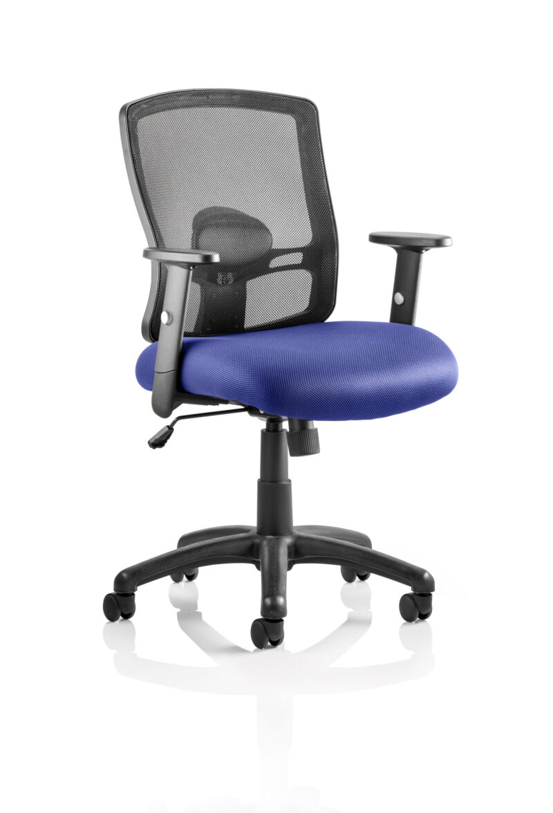 Portland Medium Mesh Back Task Operator Office Chair with Arms - Image 11