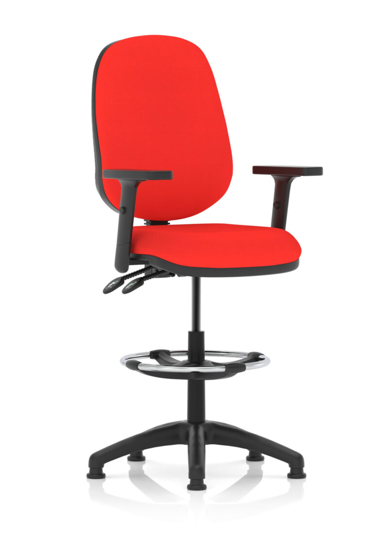 Eclipse Plus II Task Operator Office Chair with Hi Rise Draughtsman Kit - Image 15
