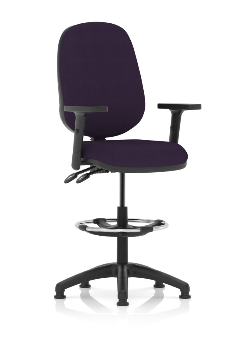 Eclipse Plus II Task Operator Office Chair with Hi Rise Draughtsman Kit - Image 36