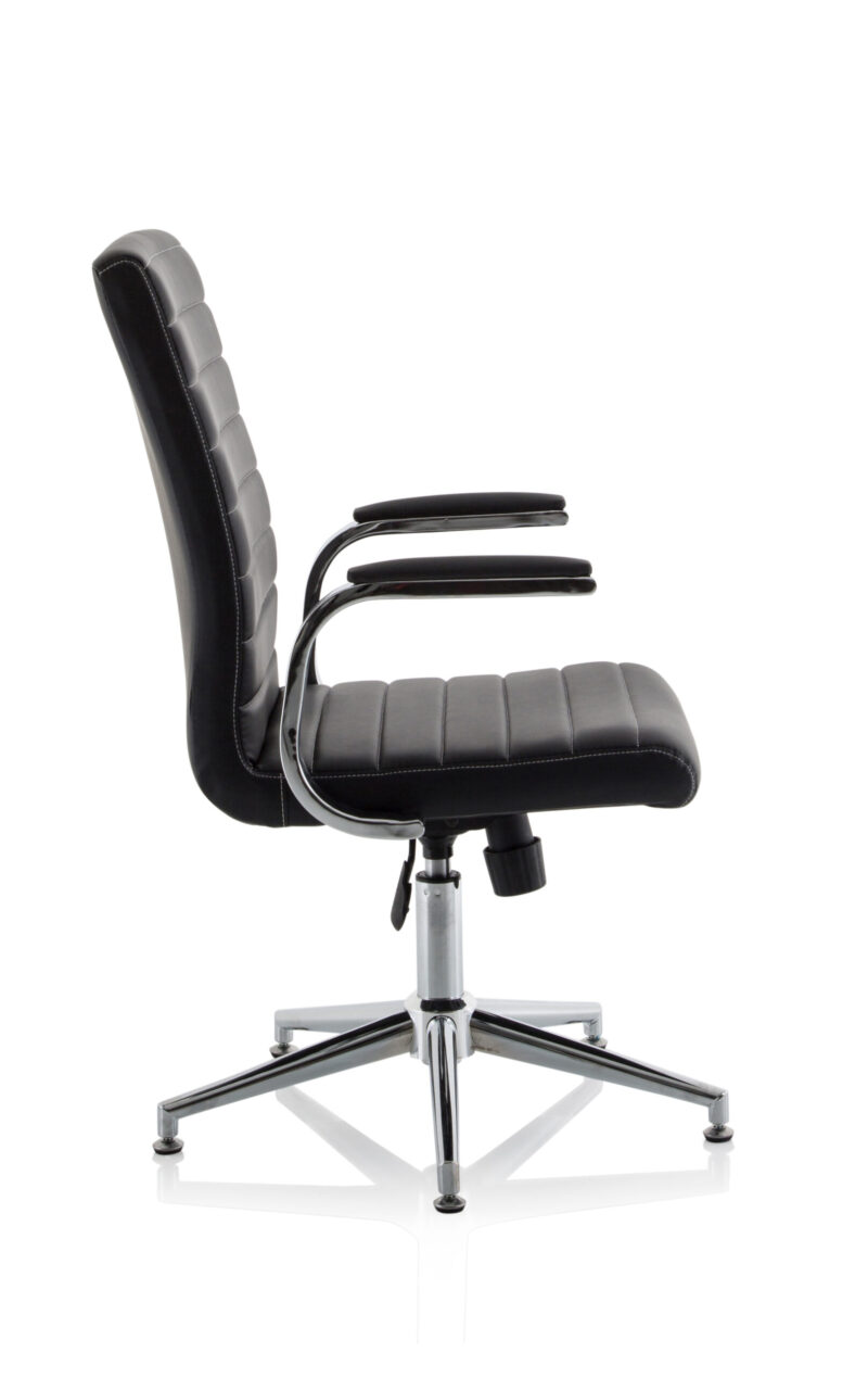 Ezra Medium Back Leather Executive Office Chair with Arms - Image 41