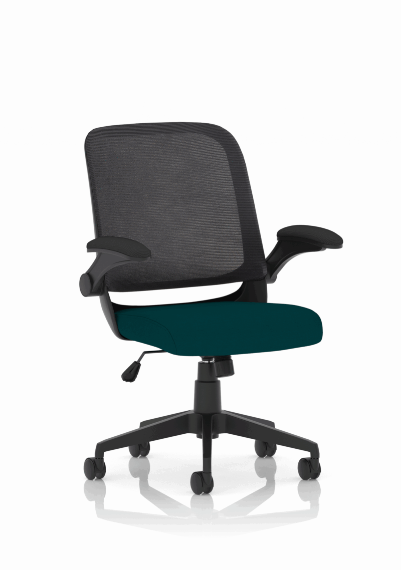 Crew Task Operator Mesh Chair With Folding Arms - Image 11