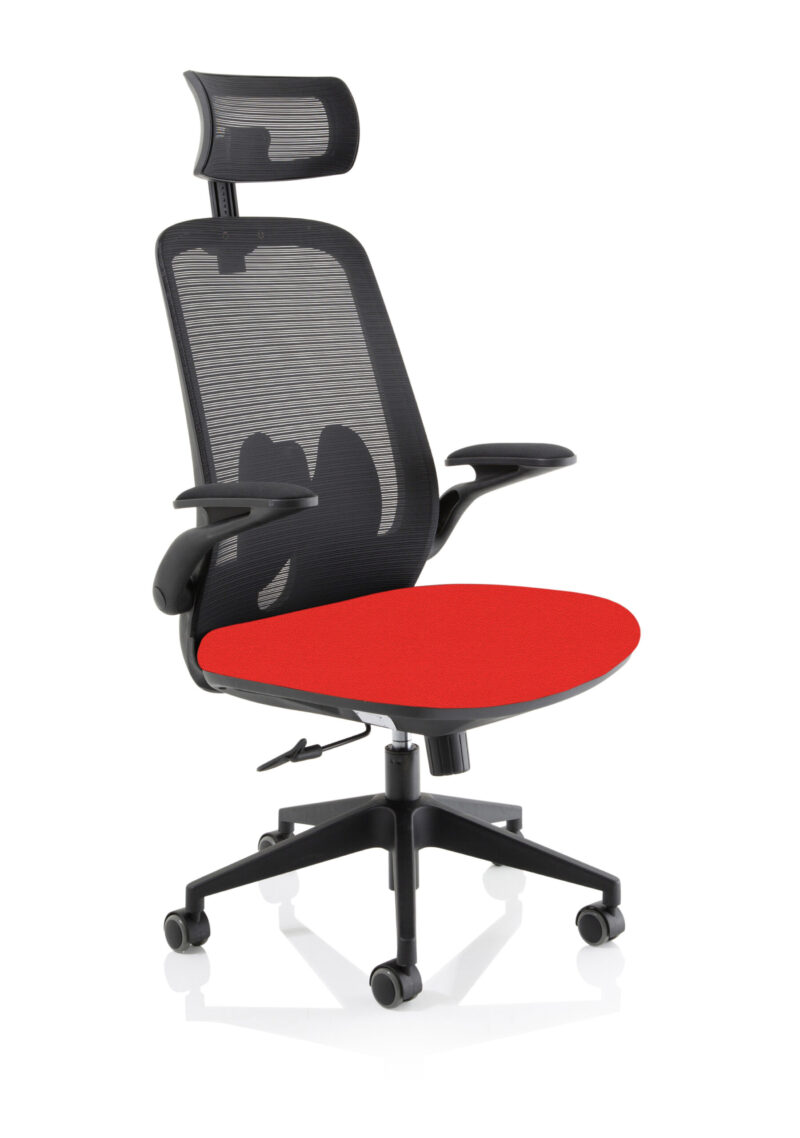 Sigma Executive Mesh Chair With Folding Arms - Image 9