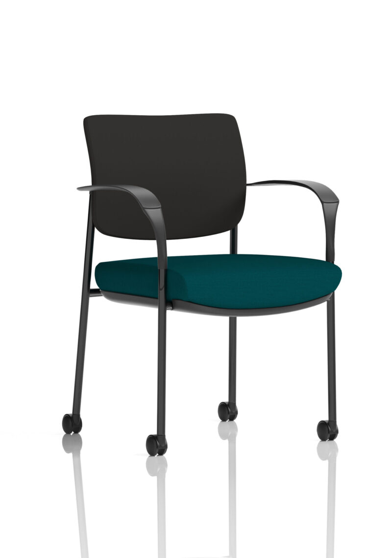 Brunswick Deluxe Medium Back Visitor Office Chair with Arms with Castors - Image 3