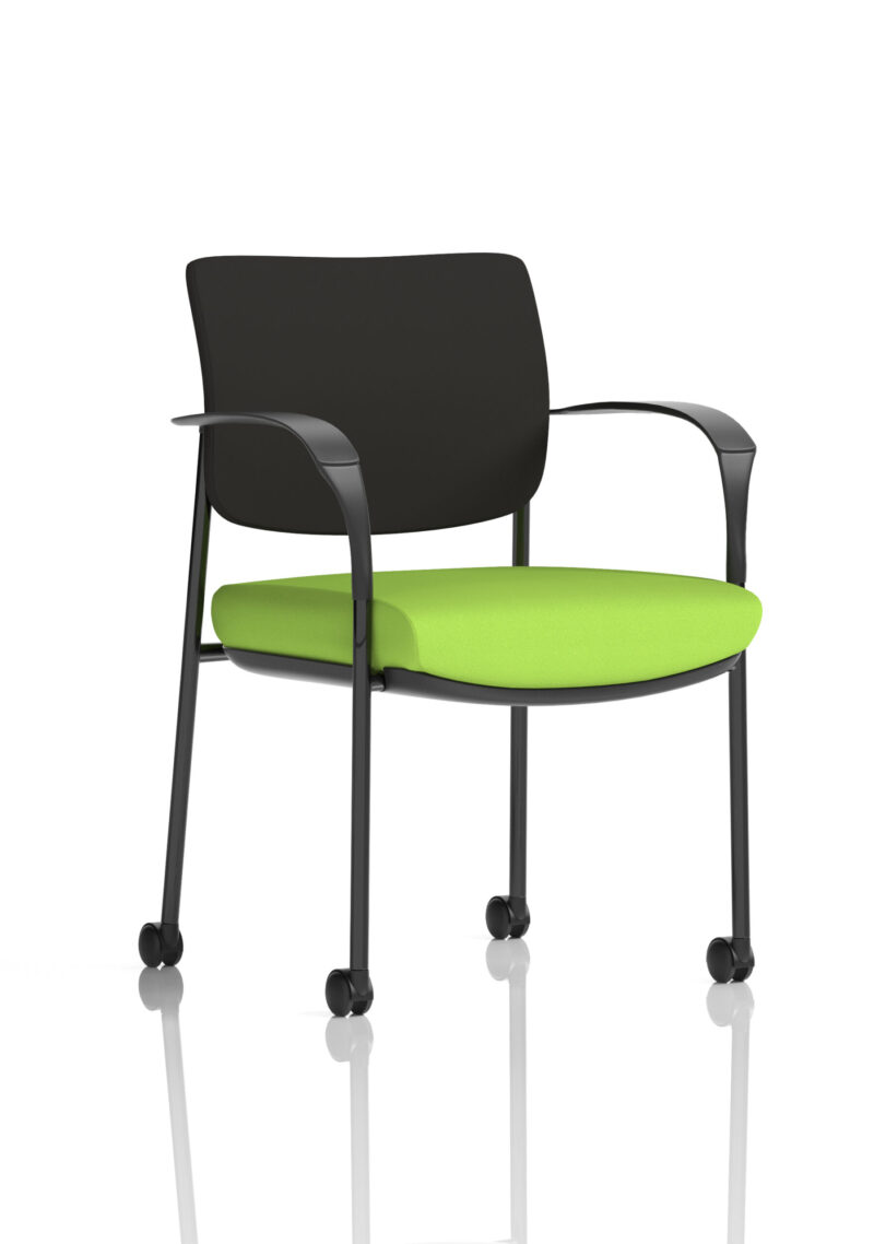 Brunswick Deluxe Medium Back Visitor Office Chair with Arms with Castors - Image 4