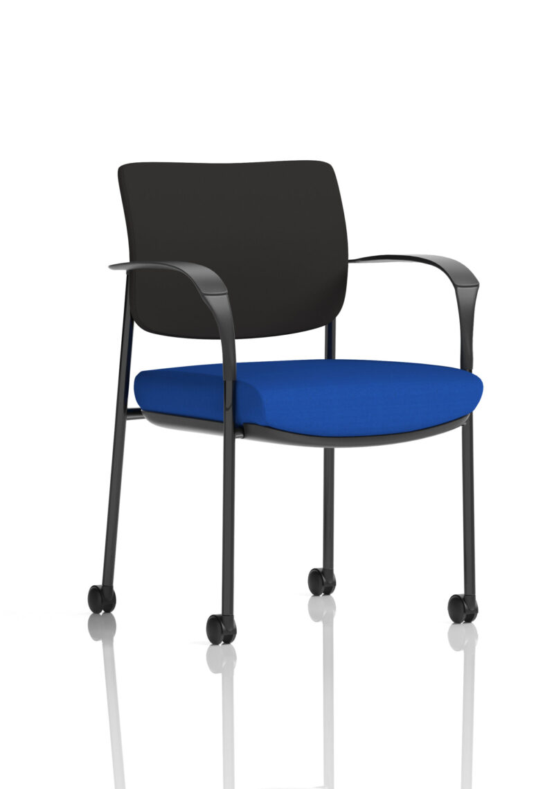 Brunswick Deluxe Medium Back Visitor Office Chair with Arms with Castors - Image 6