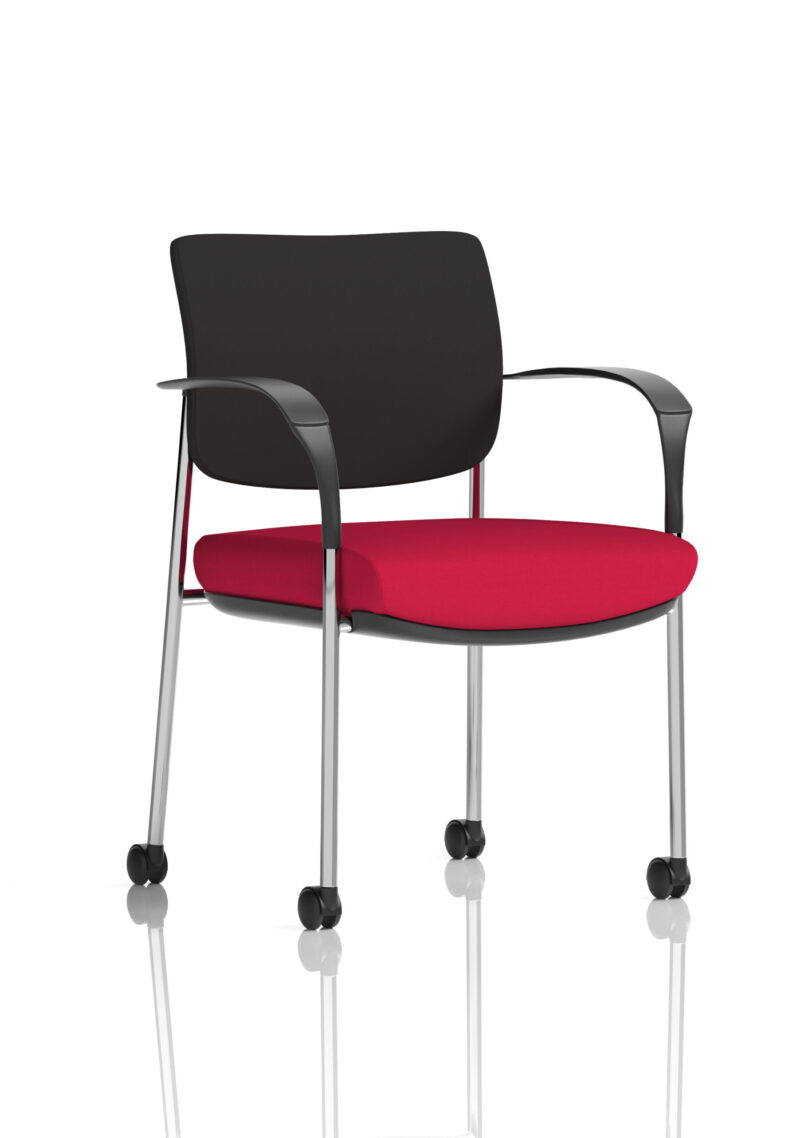 Brunswick Deluxe Medium Back Visitor Office Chair with Arms with Castors - Image 9