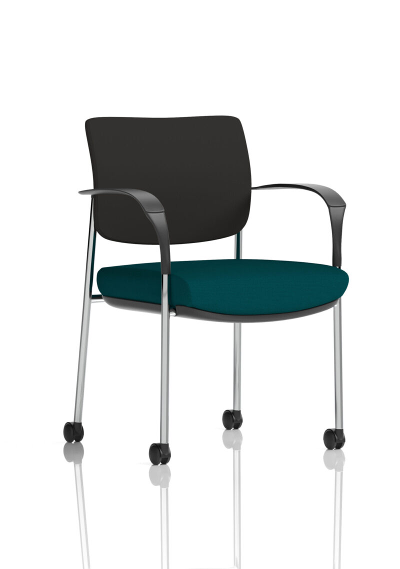 Brunswick Deluxe Medium Back Visitor Office Chair with Arms with Castors - Image 11
