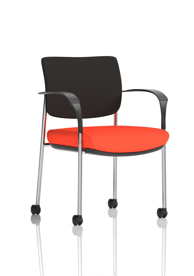 Brunswick Deluxe Medium Back Visitor Office Chair with Arms with Castors - Image 15