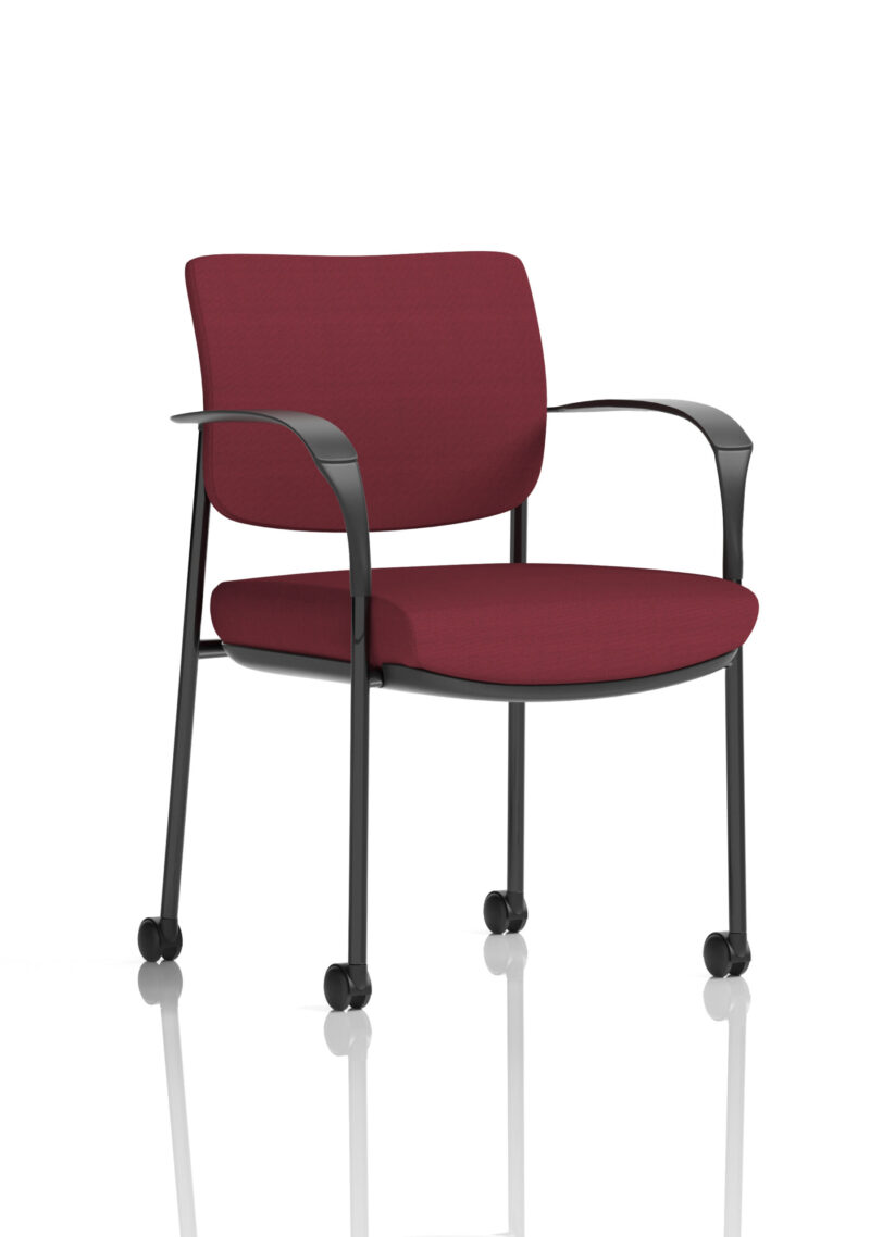 Brunswick Deluxe Medium Back Visitor Office Chair with Arms with Castors - Image 18