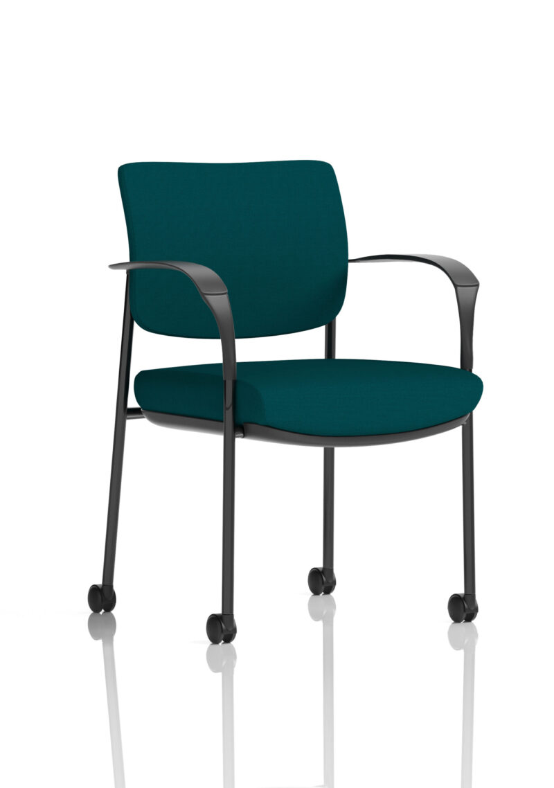 Brunswick Deluxe Medium Back Visitor Office Chair with Arms with Castors - Image 19