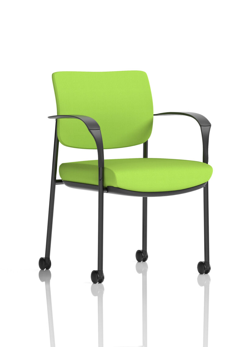 Brunswick Deluxe Medium Back Visitor Office Chair with Arms with Castors - Image 20