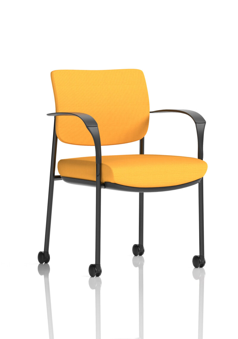 Brunswick Deluxe Medium Back Visitor Office Chair with Arms with Castors - Image 21