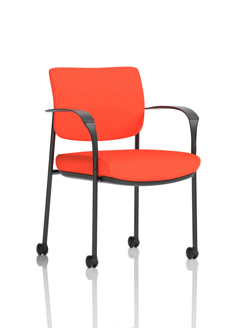 Brunswick Deluxe Medium Back Visitor Office Chair with Arms with Castors - Image 23