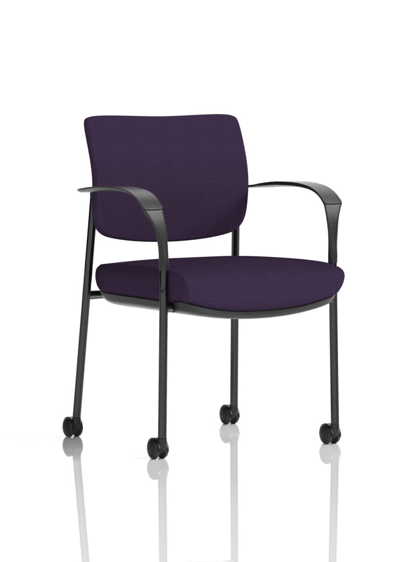 Brunswick Deluxe Medium Back Visitor Office Chair with Arms with Castors - Image 24