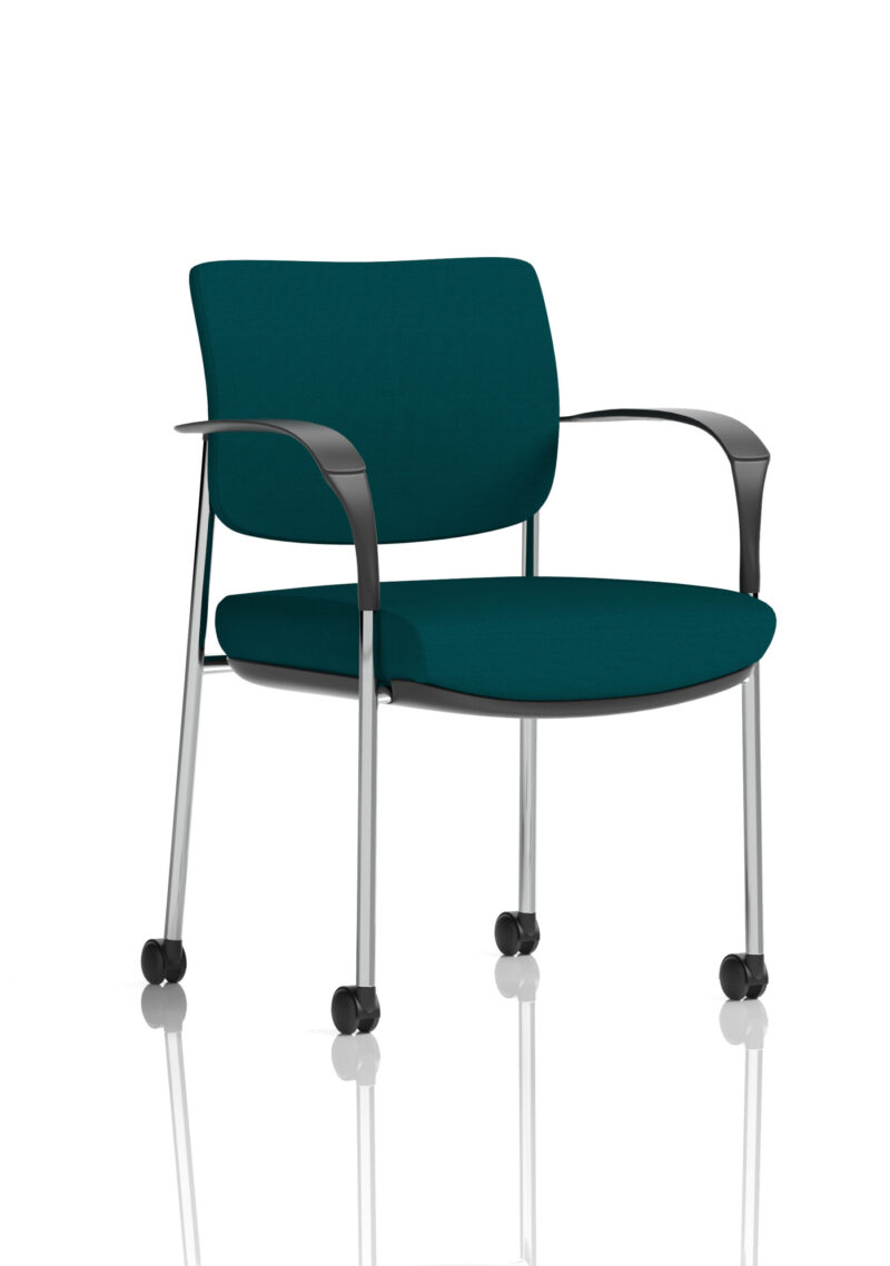 Brunswick Deluxe Medium Back Visitor Office Chair with Arms with Castors - Image 27