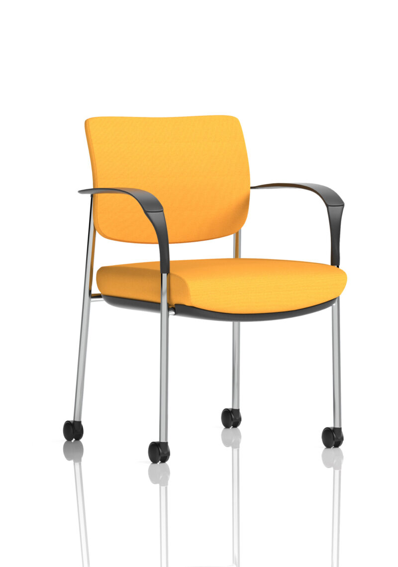 Brunswick Deluxe Medium Back Visitor Office Chair with Arms with Castors - Image 29