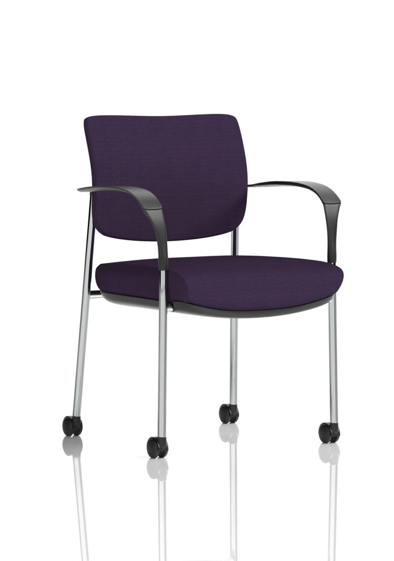 Brunswick Deluxe Medium Back Visitor Office Chair with Arms with Castors - Image 32