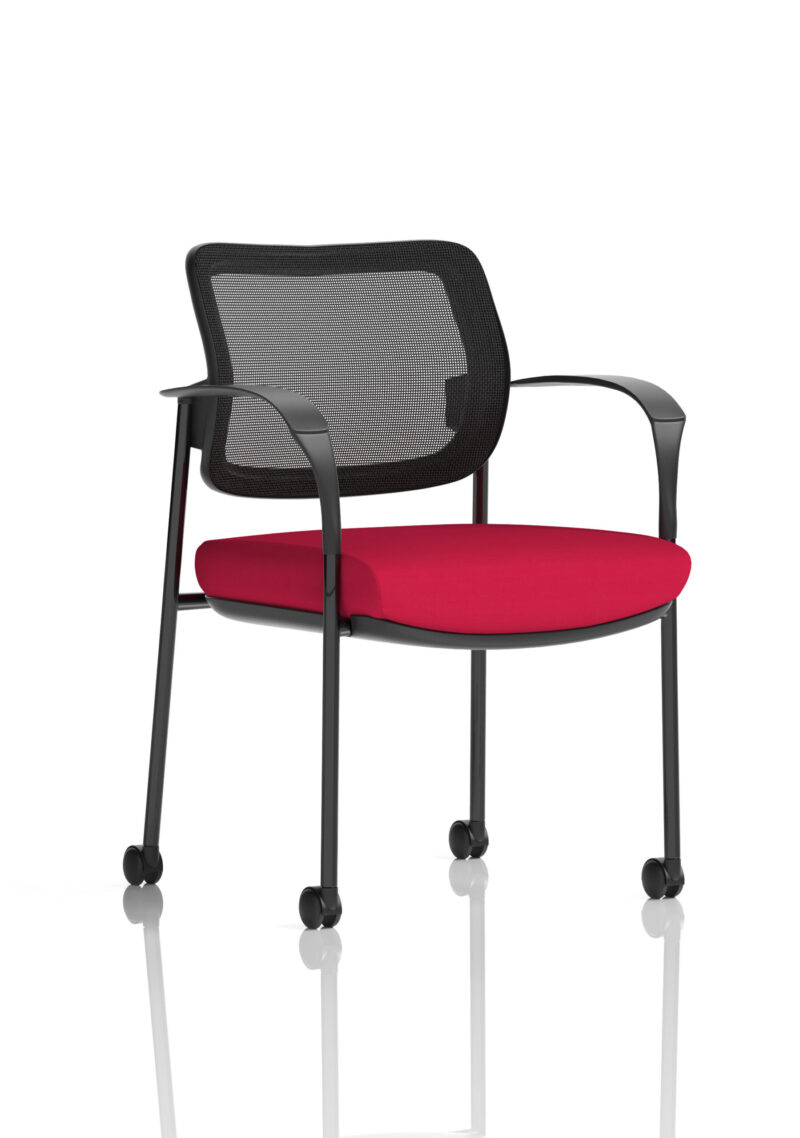 Brunswick Deluxe Medium Back Visitor Office Chair with Arms with Castors - Image 33