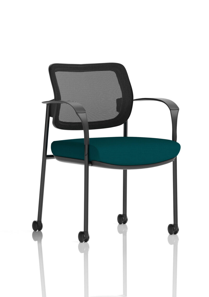Brunswick Deluxe Medium Back Visitor Office Chair with Arms with Castors - Image 35