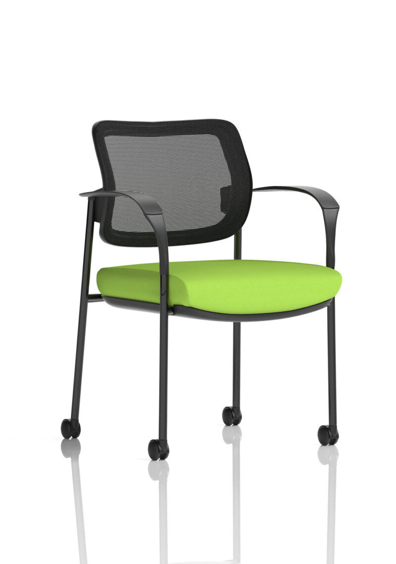 Brunswick Deluxe Medium Back Visitor Office Chair with Arms with Castors - Image 36