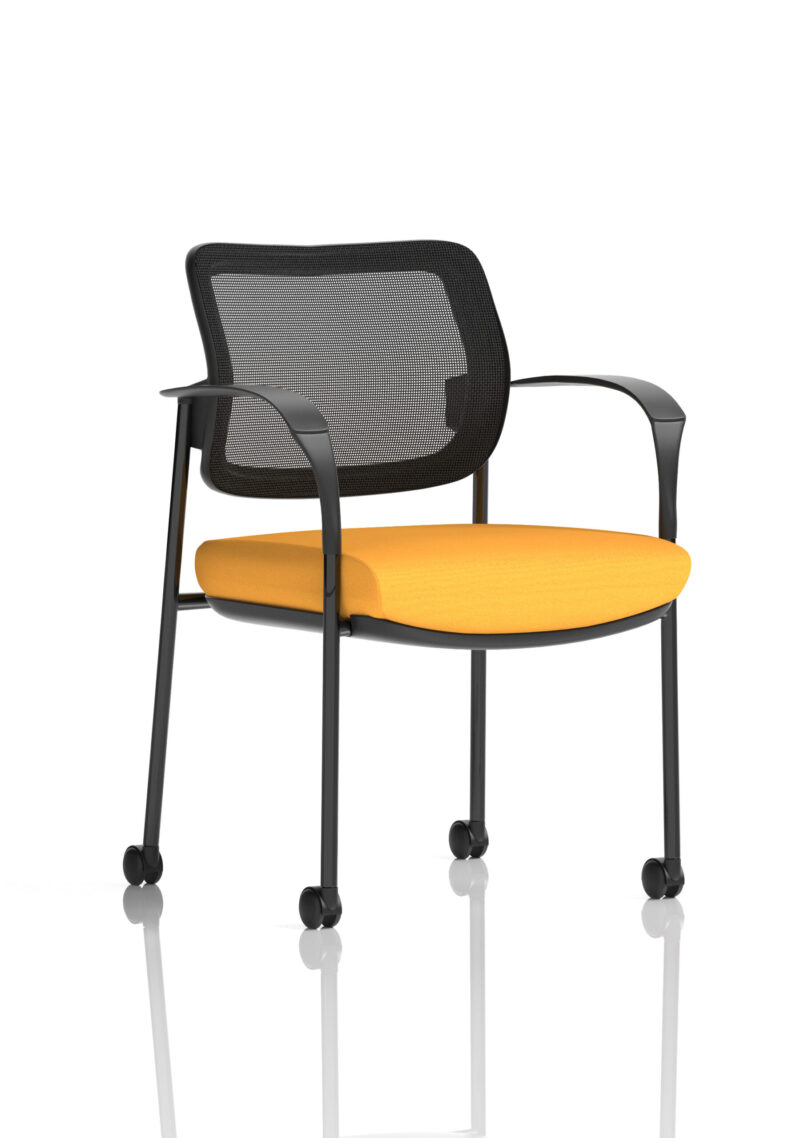 Brunswick Deluxe Medium Back Visitor Office Chair with Arms with Castors - Image 37