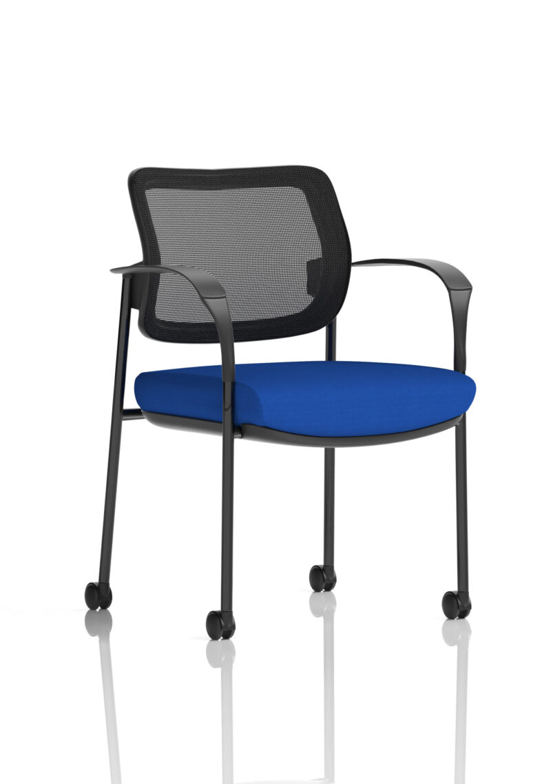 Brunswick Deluxe Medium Back Visitor Office Chair with Arms with Castors - Image 38